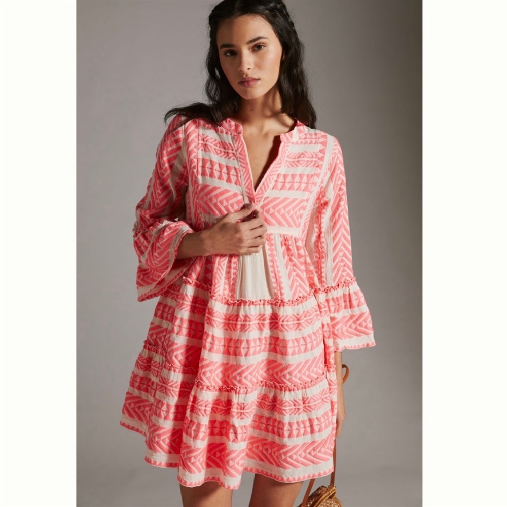 Anthropologie Devotion Twins Embroidered Ella Tunic Dress💋